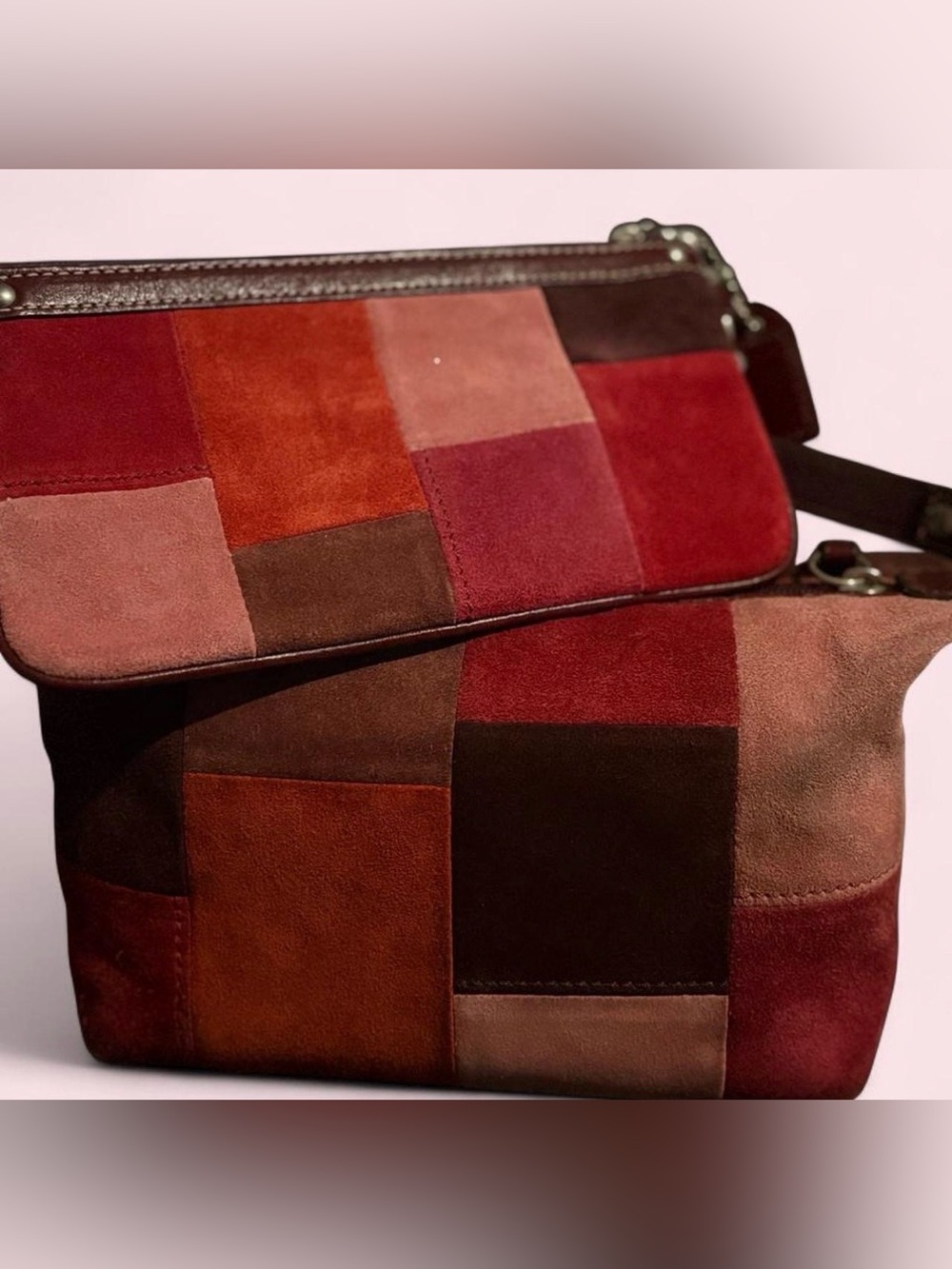 ◎y2k◎ COACH Mini Bag Jacquard Suede ◎y2k◎ COACH Mini Bag Jacquard Suede Coach Y2k Vintage Suede